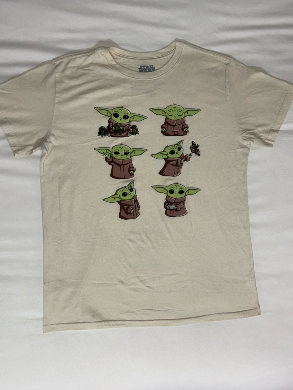 MAD Engine Cream Star Wars Logo Tee with Navy Print